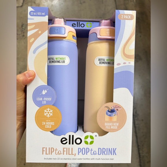 NWT Ello water bottle 2 pack set - Picture 1 of 4